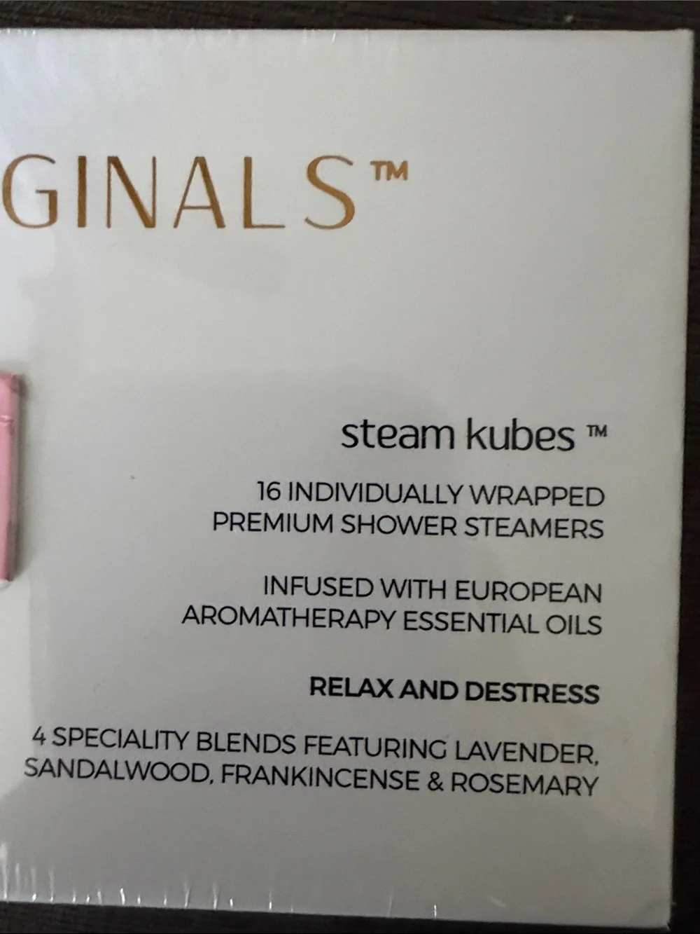 Steam Originals Steam Kubes Shower Steamers - White & Pink Packaging